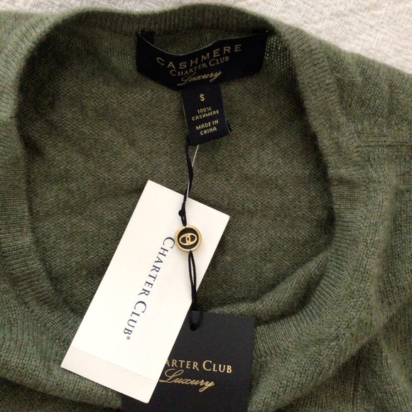 NWT Cashmere Charter Club Luxury Basic Crewneck Sweater - Picture 3 of 5